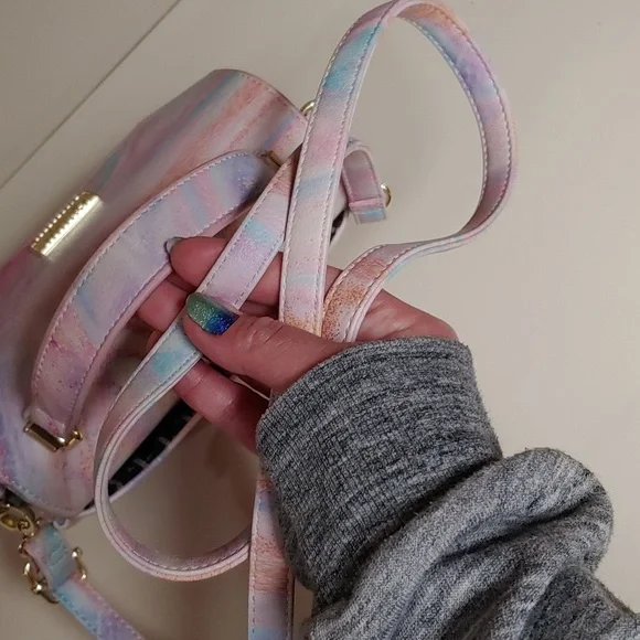 Betsey Johnson Luv Betsey Marble Mini Crossbody Hand Bag - Picture 9 of 16